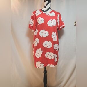 Disney Dress Red With White Leaves Cosplay Or Disneybounding Lilo & Stitch